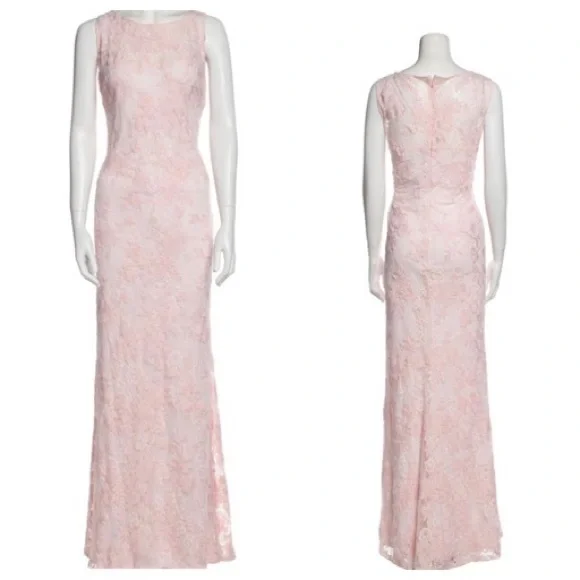 chinese dress ladies Spring 2012 Chanel by Karl Lagerfeld Pale Pink Knit Dress w Front Flow –  Shrimpton Couture main image 0